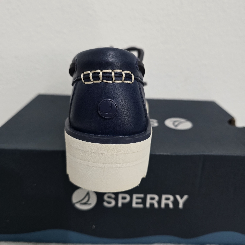 Sperry Chunky Boat Shoes Women's 6 Navy - Picture 4 of 5